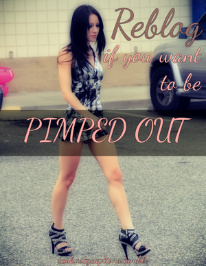 Reblog if you want to be pimped out