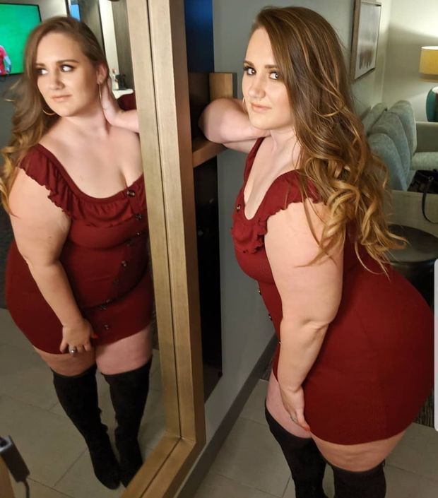 Sexy Chubby in a dress