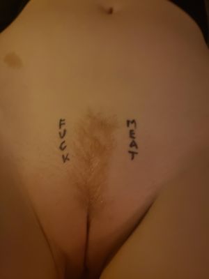 Teeny fuck meat, wonder if that's a tattoo?