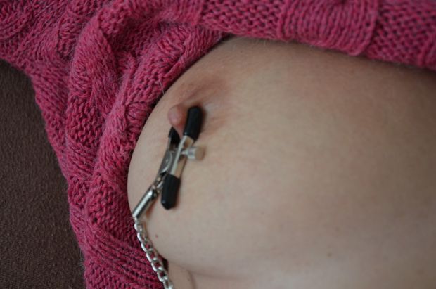 Chain on nipples