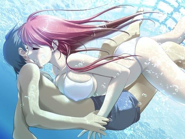 kiss inside the pool by Akiba Kei Kanojo