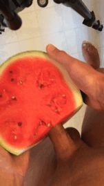 Watermelon gif — a one-man picnic