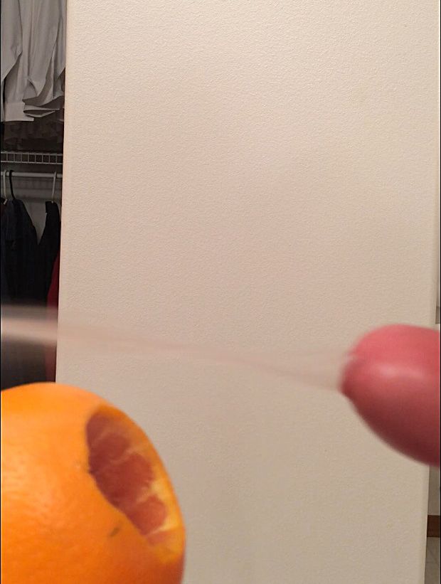 Orange cumshot