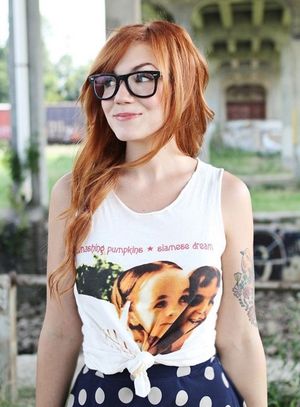 Non nude redhead in glasses