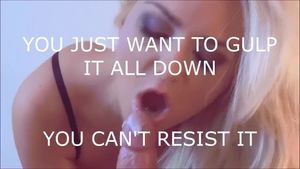 Blonde Blowjob Can't Resist Sissy Caption