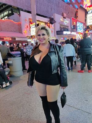 Huge silicone tits Claudia Marie on Fremont Street in Las Vegas on Friday November 15 2019