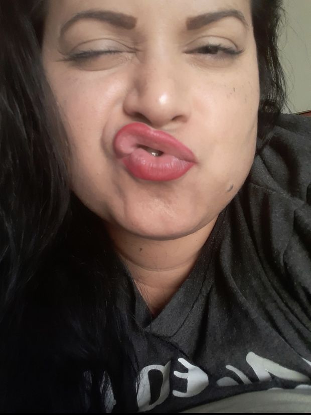 Lipstick came off because she sucked my dick. She was swishing cum in mouth like mouthwash