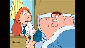 Lois sucks Peter's dick in Family Guy
