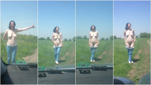 MILF hitching a ride