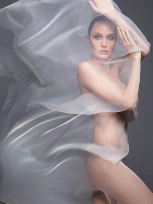 Angelina Jolie naked for Harper's Bazaar Magazine