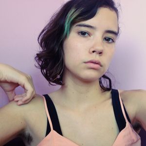 cute face hairy pits