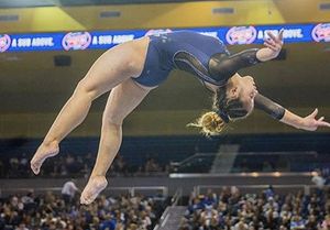 Katelyn Ohashi backflip shows ass
