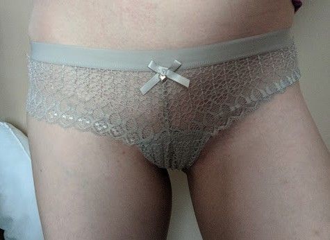 Grey see through panties