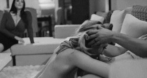 Watching her husband being sucked off by her cuckcake