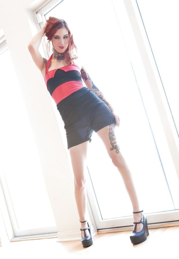 Mabel Baring hot tattoed wedge heels