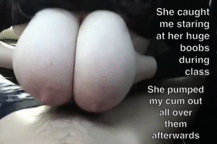 Huge tits after class