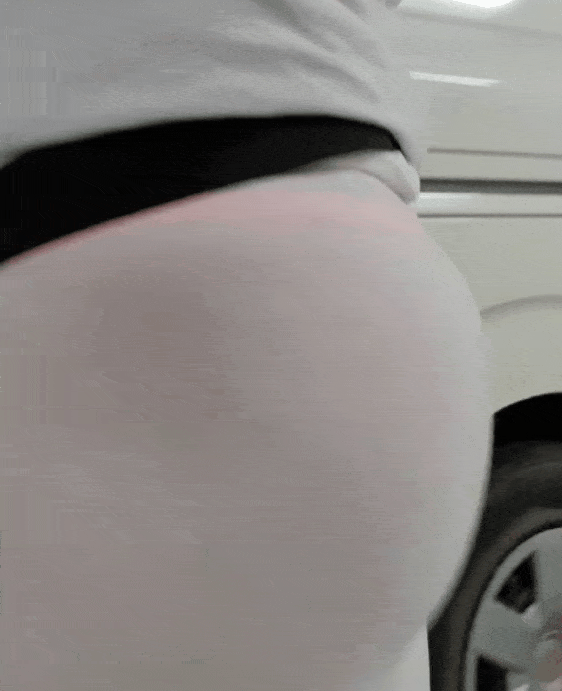 big booty in see through leggings thong