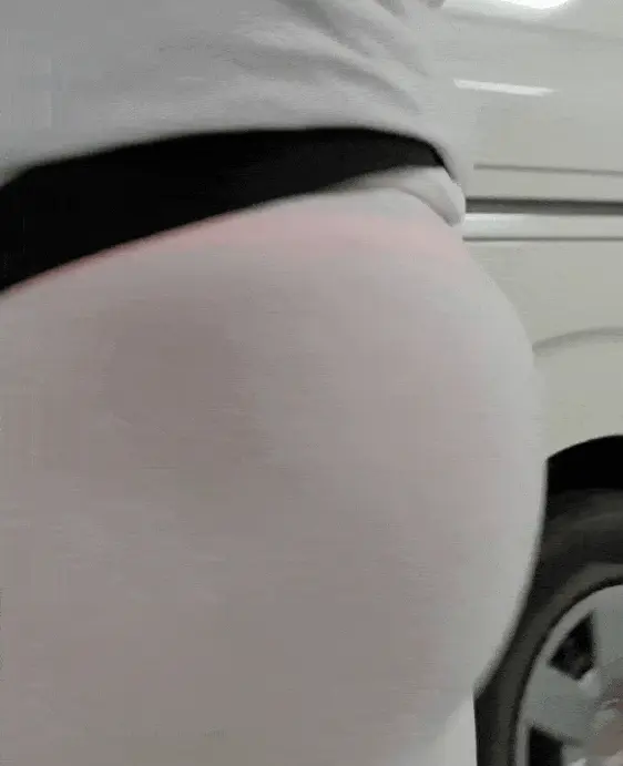 big booty in see through leggings thong