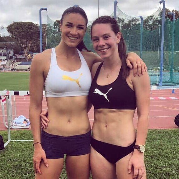 Michelle Jenneke and friend