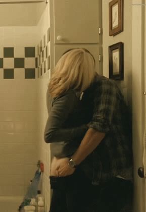 We grabbed a moment in the restroom, she had my cock hard and I had to have her.
