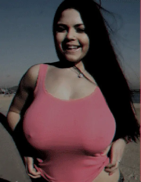 Exposing Big Boobies Pulling Up Pink Shirt