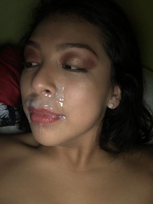 mexican slut loves cum on her face