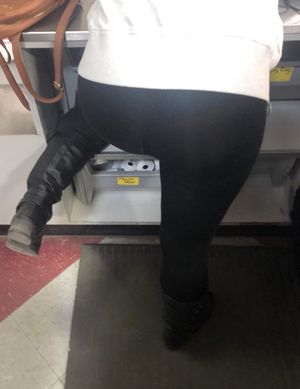 Sexy panties through see through pants