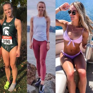Incredible athletic Michigan State college track runner athlete