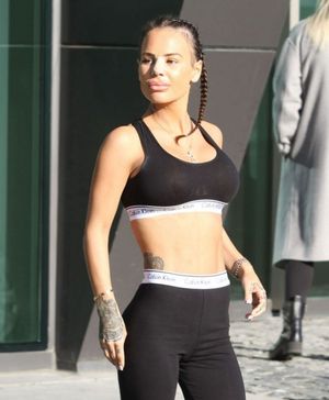 Chantelle Connelly boobs in a see through Calvin Klein bra top showing off her big tits seen by paparazzi also showing her sexy ass in tight