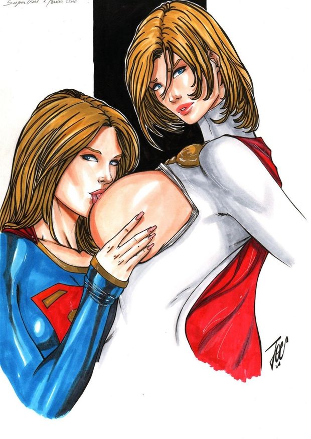 sexy supergirl and powergirl