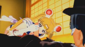 (3D Hentai)(Sailor Moon) Jerking off Tuxedo Mask