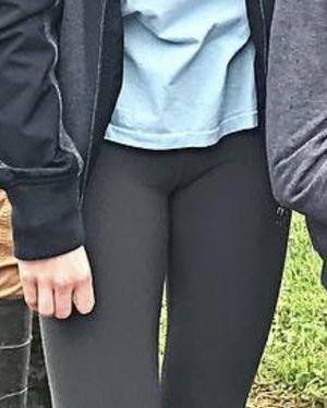 Sexy teen yoga pants cameltoe