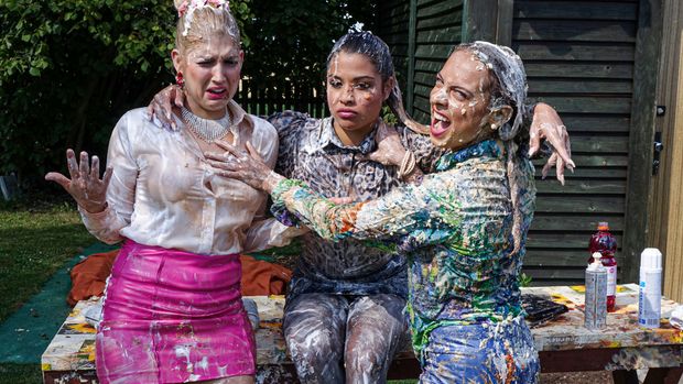 Housewife cook out turns into massive sloppy food fight