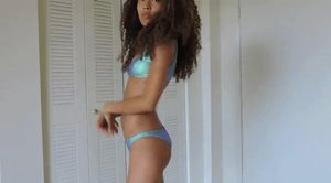 petite ebony miss in bikini