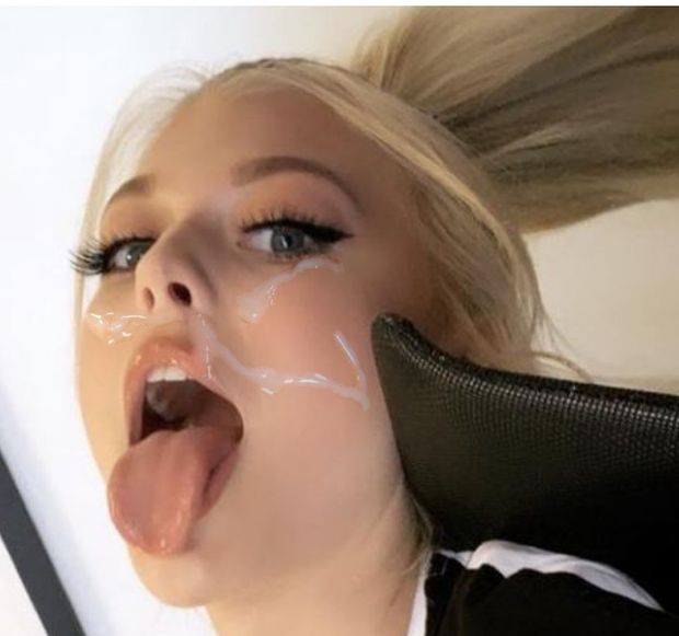 Sexy blonde facial
