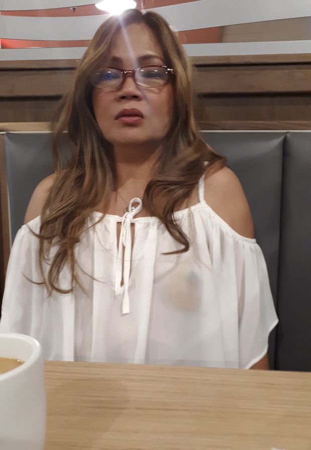 I went out for the night wearing this see through top! Had lots of stares!