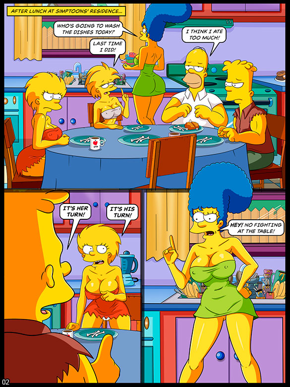 The Simptoons - Playing Checkers - Page 1