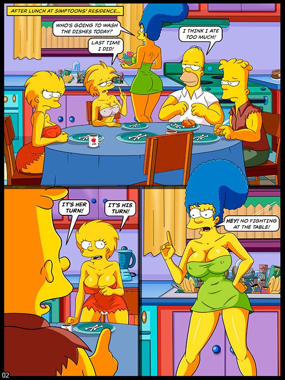 The Simptoons - Playing Checkers - Page 1