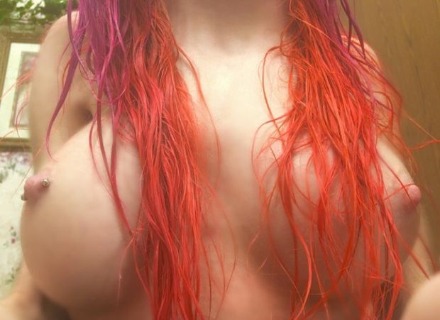 Rosy pink nipples
