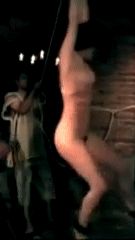 They whip the evil spirits from her body