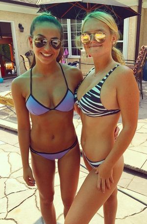 Bikini hotties with huge tits