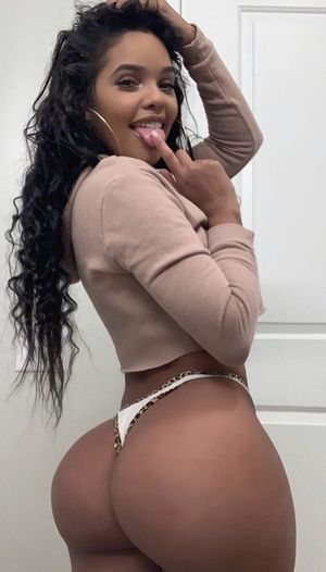 Flirtatious ebony with a big booty