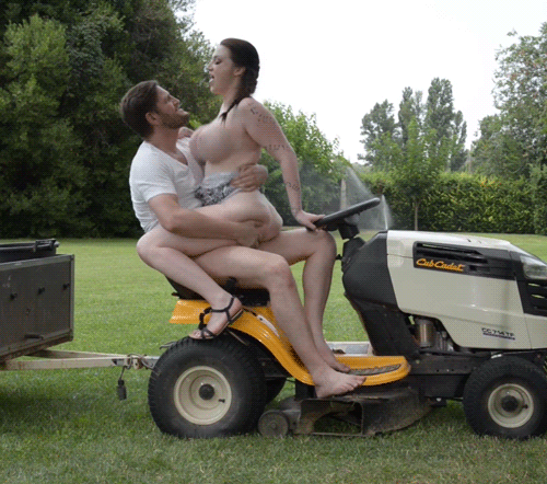 Big Titties Bouncing From Fucking On The Tractor