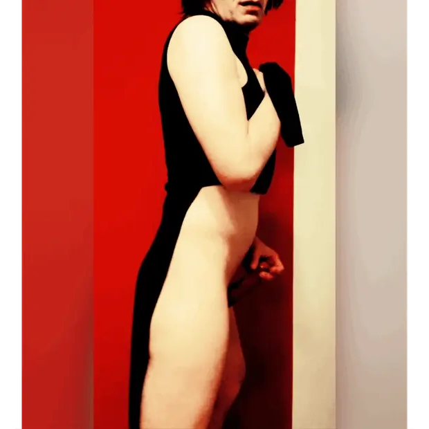 Man red black