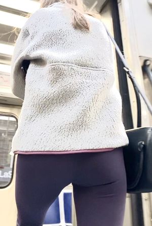 Hot Nerdy teen in leggings