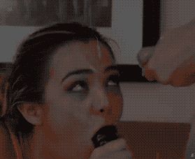 Blair Williams gets cumshot in eye, doesn't flinch!