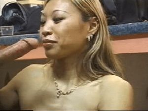 Miko Lee warming before cocksucker challenge