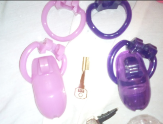 Chastity cages are manditory in any sissy's toybox. Luckily they come in so many different colors to match all of Sissy's slutty outfits.