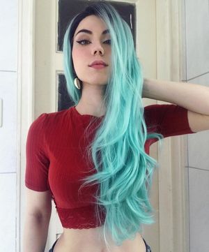 Cutie with dyed hair