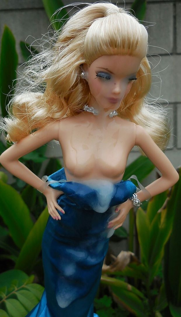 Cum on Barbie doll